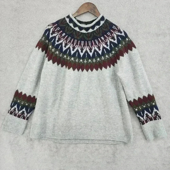vince Camuto Aztec Crewneck Pullover Women's Sweater Size L - Picture 1 of 8